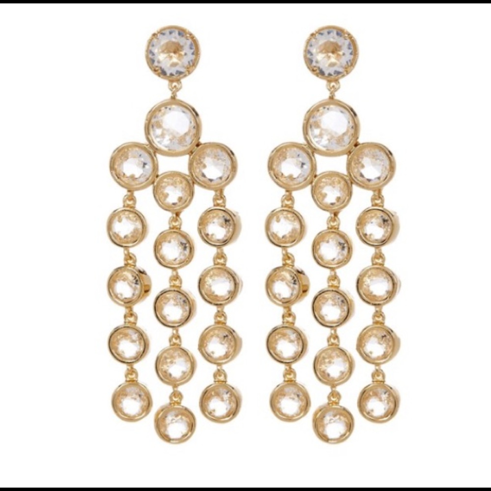 Kate Spade 12k Gold Sparkle Chandelier Earrings